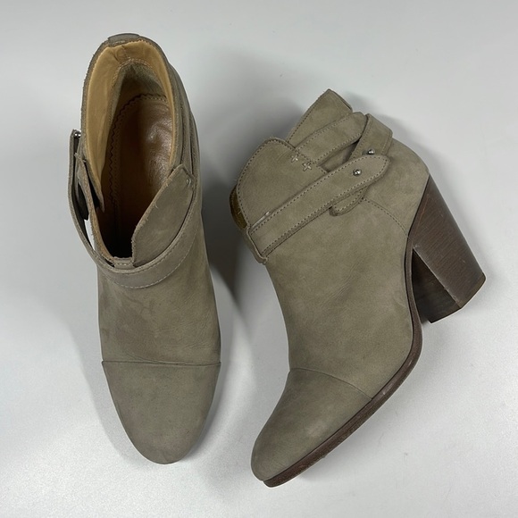 Rag & Bone Harrow Heeled Ankle Booties Leather Size 39.5 - Picture 1 of 11